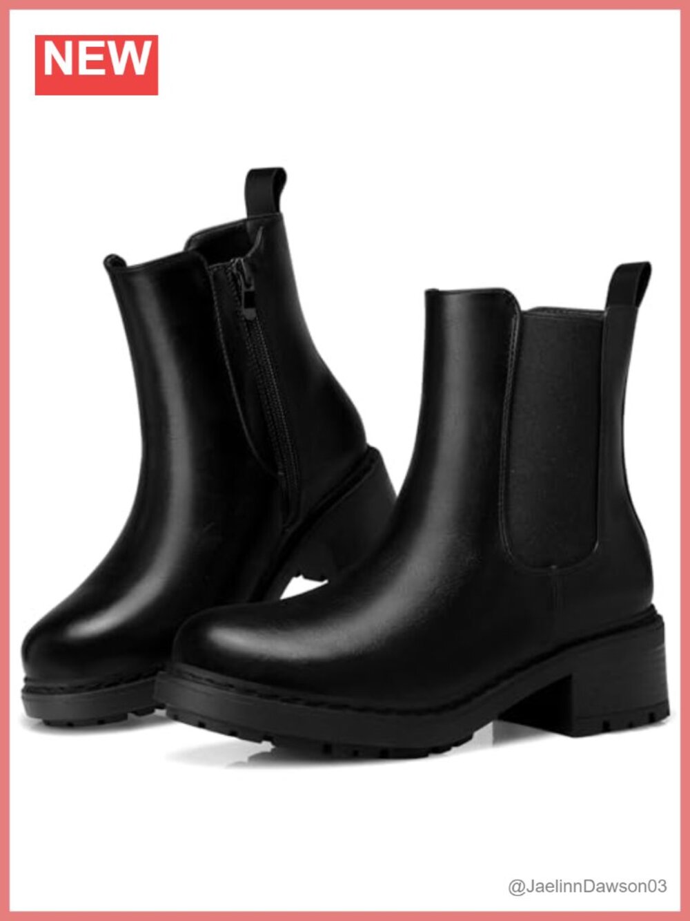 Women's Faux Leather Chelsea Ankle Boots Chunky Platform Slip On Booties